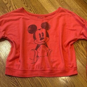 Disney Red Mickey Mouse Kids Sweatshirt